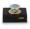 Antique Tortoiseshell and pictorial enamel singing bird box, by Bontems