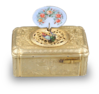 Antique Gilt metal and pictorial enamel Singing Bird Box, by Bontems