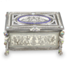 Antique Silver and enamel musical casket