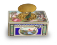 Antique silver-gilt and full painted enamel singing bird box, by Karl Griesbaum,