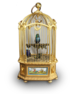 Museum-standard ormolu-bronze and Sevres-plaques double singing birds-in-cage, by Bontems