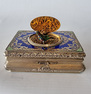 Stunning silver gilt and enamel fusee singing bird box by Jacques Bruguier 