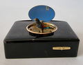 Gold,Tortoiseshell and enamel Singing Bird box by Rochat