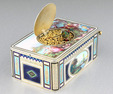 Silver and enamel Singing Bird Box by Karl Griesbaum 