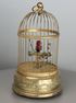 A small vintage circular single singing bird-in-cage, by Bontems