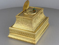 Gilt metal singing bird jewellery casket, by Flajoulot