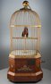 Single large Antique coin-operated bird-in-cage, by Phallibois,