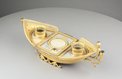 Palais Royal musical double inkwell, modeled as an early Venetian gondola