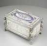 Antique Silver and enamel musical casket