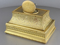 Gilt metal singing bird jewellery casket, by Flajoulot