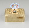 Antique Gilt metal and pictorial enamel Singing Bird Box, by Bontems