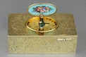 Antique silver-gilt and pictorial enamel singing bird box, by Rochat