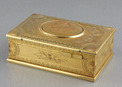 A very fine antique gilt bronze singing bird box, most certainly by Bontems