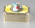 Silver gilt and enamel singing bird box with timepiece, by C. H. Marguerat