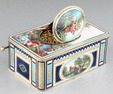 Silver and enamel Singing Bird Box by Karl Griesbaum 