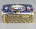 Antique silver-gilt and enamel singing bird box, by Charles Bruguier