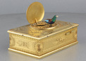 A very fine antique gilt bronze singing bird box, most certainly by Bontems