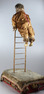 Antique clown acrobat-on-ladder musical automaton, by Roullet & Decamps