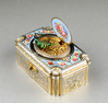 Antique silver-gilt and enamel singing bird box, by Charles Bruguier