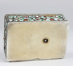 Silver and cloisonne enamel, garnet, pearl and aquamarine-set singing bird box