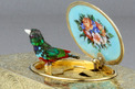 Antique silver-gilt and pictorial enamel singing bird box, by Rochat