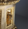 A stunning and very fine gilt bronze and Sevres plaque single singing bird-in-cage, by Bontems