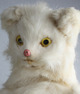 A vintage white cat ironing automaton, by Roullet & Decamps