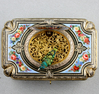 Antique silver-gilt and enamel singing bird box, by Charles Bruguier