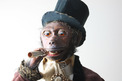 Antique standing monkey smoker automaton, by Gustave Vichy