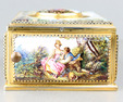 Fine vintage Viennese enamel and gilt metal singing bird box, by Karl Griesbaum