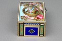 Antique silver-gilt and full painted enamel singing bird box, by Karl Griesbaum,