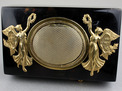 Tortoiseshell and gilt metal singing bird box, by Bontems