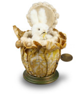 Antique rabbit-in-cauliflower musical automaton, by Roullet & Decamps