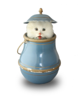 Antique Cat in-Lidded-Pot automaton, by Roullet & Decamps