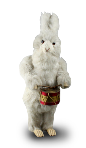 rabbit with drum by Roullet Decamps