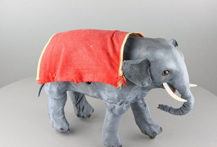 Antique Walking elephant automaton by Roullet Descamps