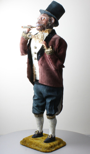 Antique standing monkey smoker automaton, by Gustave Vichy