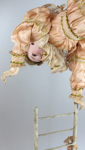 Antique girl Gymnast-on-ladder musical automaton, by Leopold Lambert