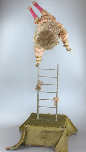 Antique girl Gymnast-on-ladder musical automaton, by Leopold Lambert