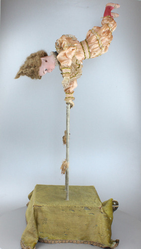 Antique girl Gymnast-on-ladder musical automaton, by Leopold Lambert