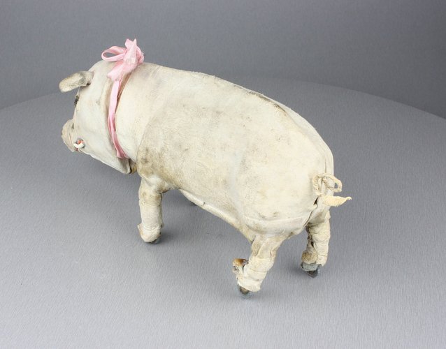 Antique walking and squealing hog automaton, by Roullet & Decamps