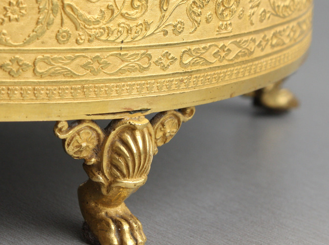 A highly desirable and fine antique gilt metal and silver-gilt Palais Royale musical necessaire