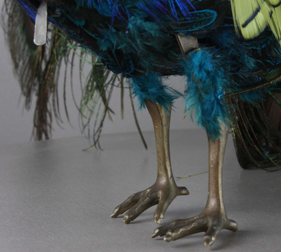 Antique musical walking Indian peacock automaton, by Roullet & Decamps